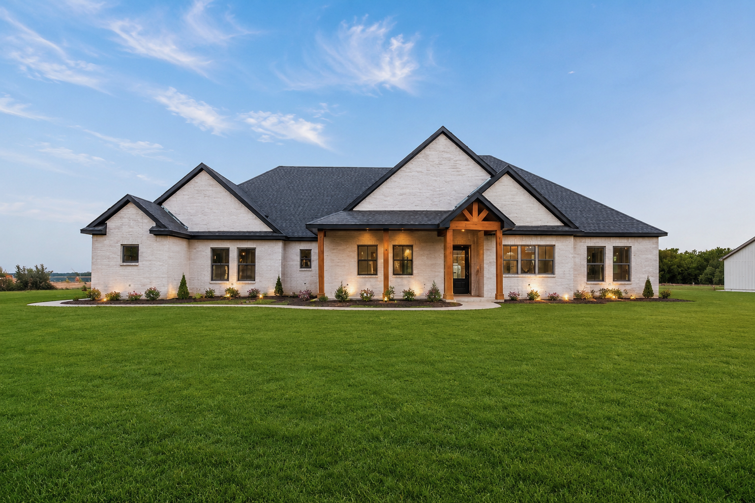 Custom modern farmhouse exterior
