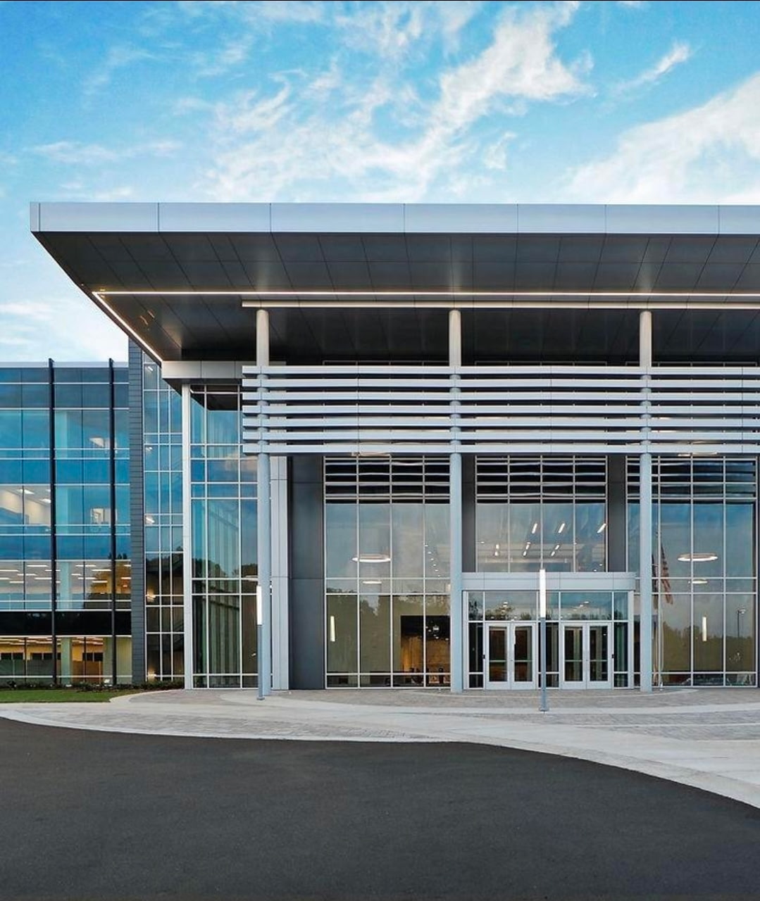 Commercial glass storefront build